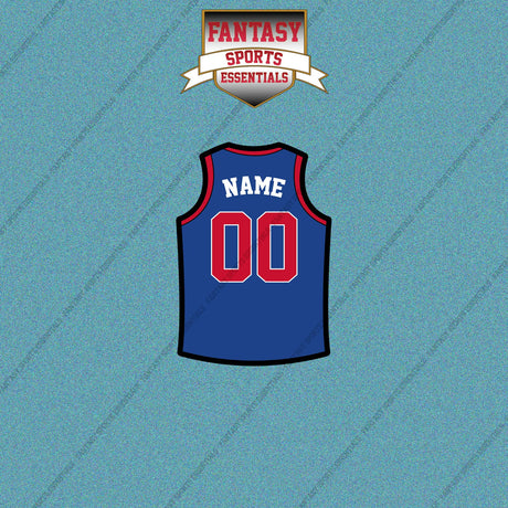 Detroit Pistons Personalized Current Home Jersey Car Decals