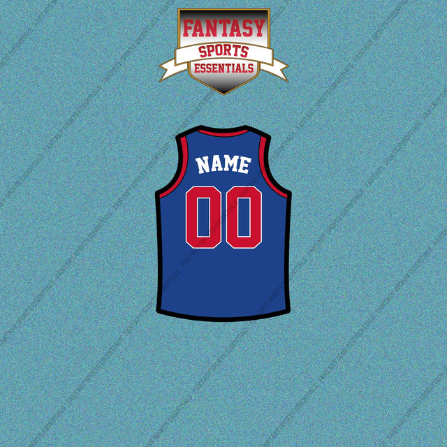 Detroit Pistons Personalized Current Home Jersey Car Decals