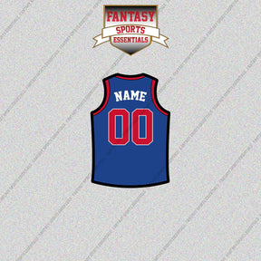 Detroit Pistons Personalized Current Home Jersey Glossy Stickers