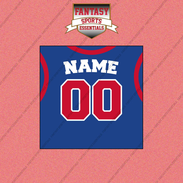 Detroit Pistons Personalized Current Home Jersey Wall Art Prints