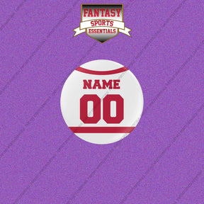 Detroit Red Wings Personalized Current Away Jersey Buttons