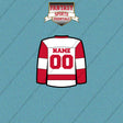 Detroit Red Wings Personalized Current Away Jersey Car Decals