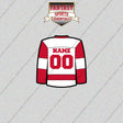 Detroit Red Wings Personalized Current Away Jersey Glossy Stickers