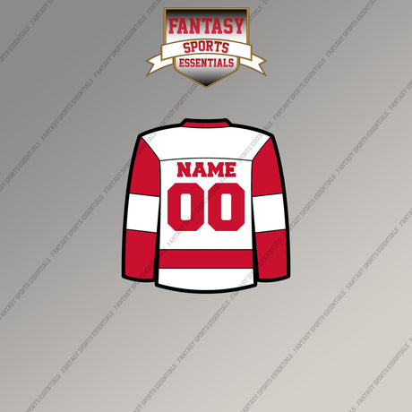 Detroit Red Wings Personalized Current Away Jersey Magnets