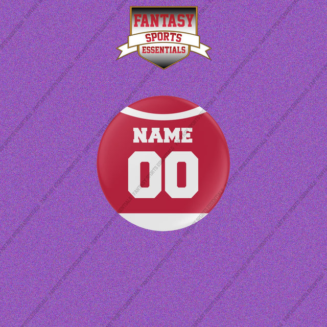 Detroit Red Wings Personalized Current Home Jersey Buttons