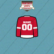 Detroit Red Wings Personalized Current Home Jersey Car Decals