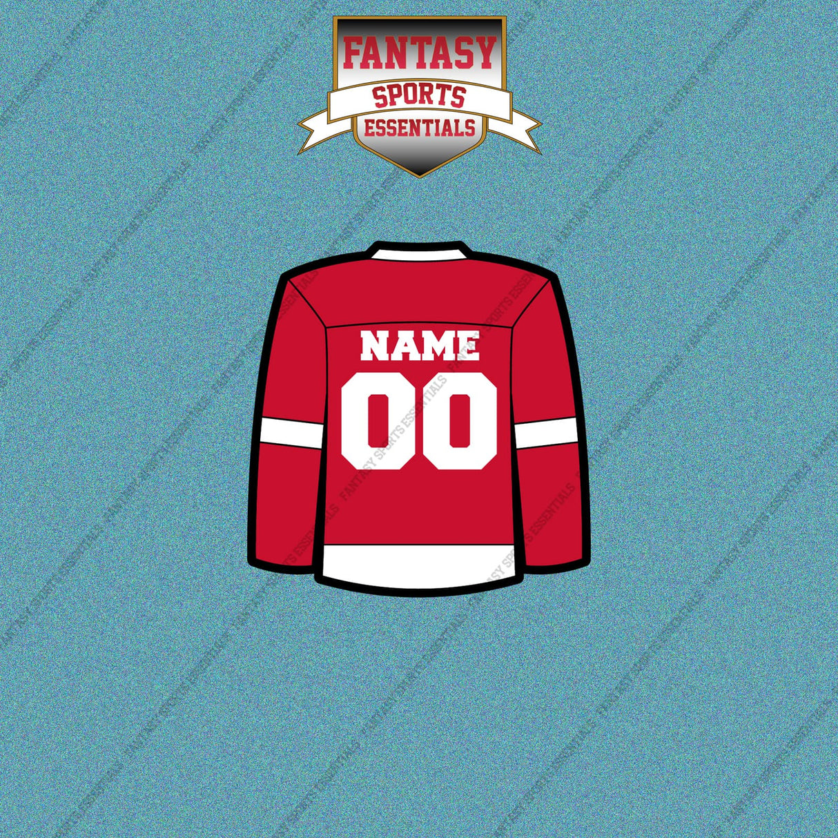 Detroit Red Wings Personalized Current Home Jersey Car Decals