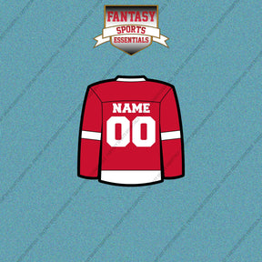 Detroit Red Wings Personalized Current Home Jersey Car Decals