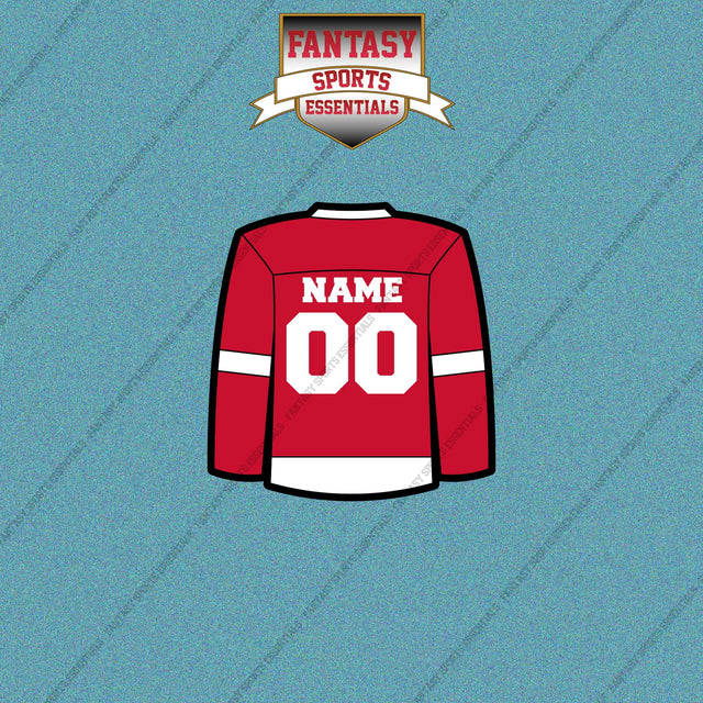 Detroit Red Wings Personalized Current Home Jersey Car Decals