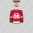 Detroit Red Wings Personalized Current Home Jersey Glossy Stickers
