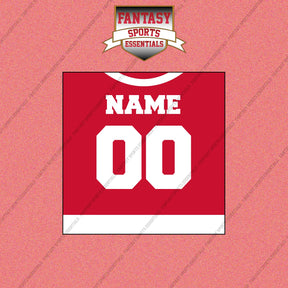 Detroit Red Wings Personalized Current Home Jersey Wall Art Prints