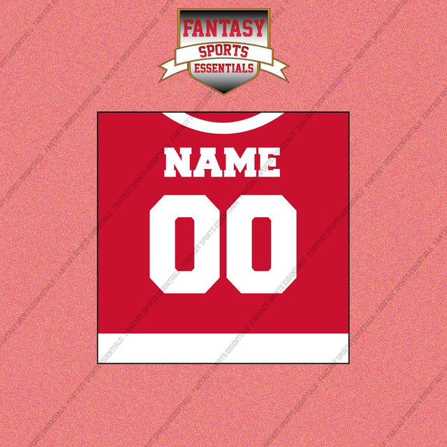 Detroit Red Wings Personalized Current Home Jersey Wall Art Prints