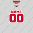 Detroit Red Wings Personalized Current Name and Number Glossy Stickers