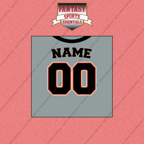 Detroit Tigers Personalized Current Away Jersey Wall Art Prints