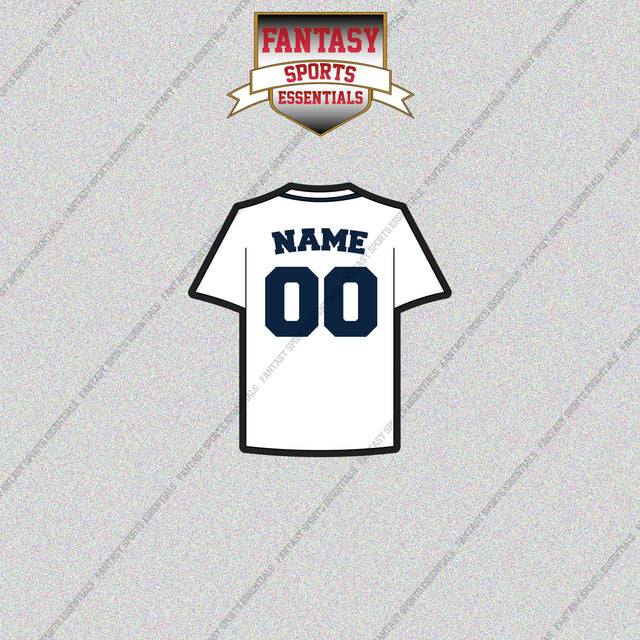 Detroit Tigers Personalized Current Home Jersey Glossy Stickers