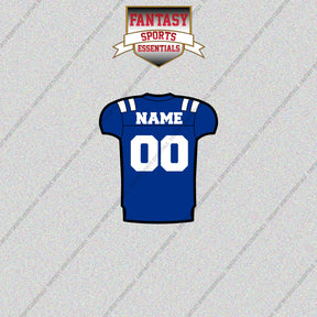 Duke Blue Devils Football Personalized Home Jersey Glossy Stickers