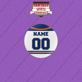 Edmonton Oilers Personalized Current Away Jersey Buttons