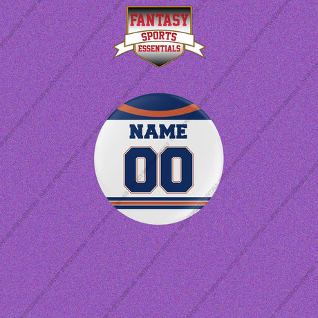 Edmonton Oilers Personalized Current Away Jersey Buttons