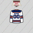 Edmonton Oilers Personalized Current Away Jersey Glossy Stickers