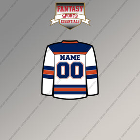 Edmonton Oilers Personalized Current Away Jersey Magnets