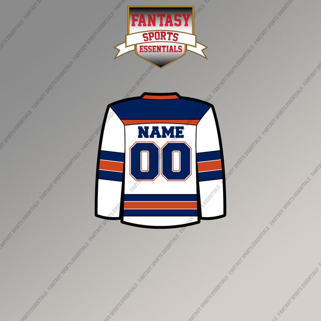 Edmonton Oilers Personalized Current Away Jersey Magnets