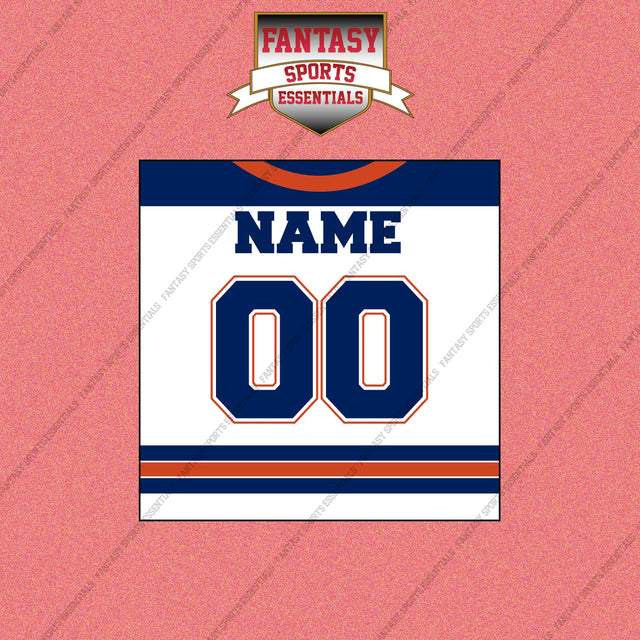 Edmonton Oilers Personalized Current Away Jersey Wall Art Prints