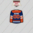 Edmonton Oilers Personalized Current Home Jersey Glossy Stickers