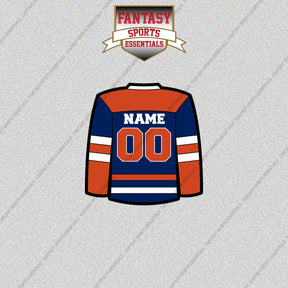 Edmonton Oilers Personalized Current Home Jersey Glossy Stickers
