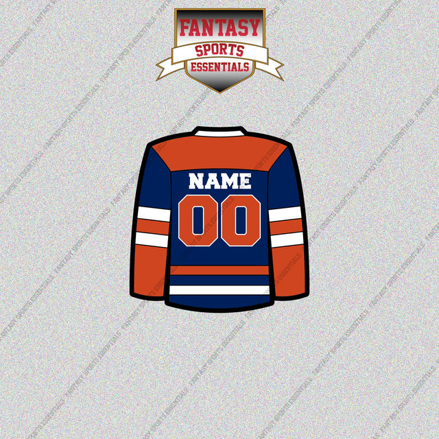 Edmonton Oilers Personalized Current Home Jersey Glossy Stickers