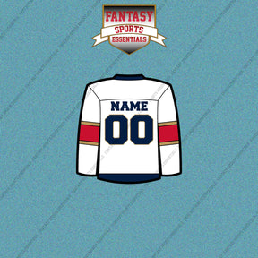 Florida Panthers Personalized Current Away Jersey Car Decals