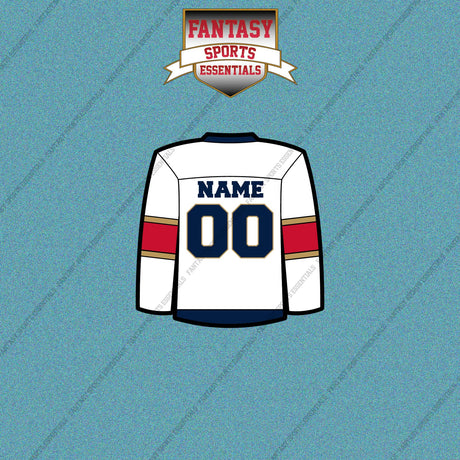 Florida Panthers Personalized Current Away Jersey Car Decals