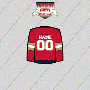 Florida Panthers Personalized Current Home Jersey Glossy Stickers