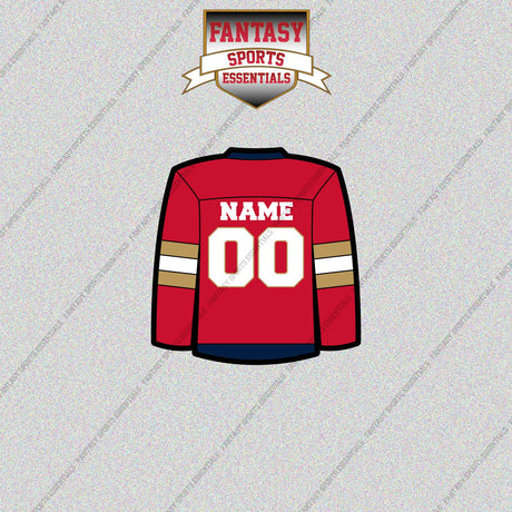 Florida Panthers Personalized Current Home Jersey Glossy Stickers