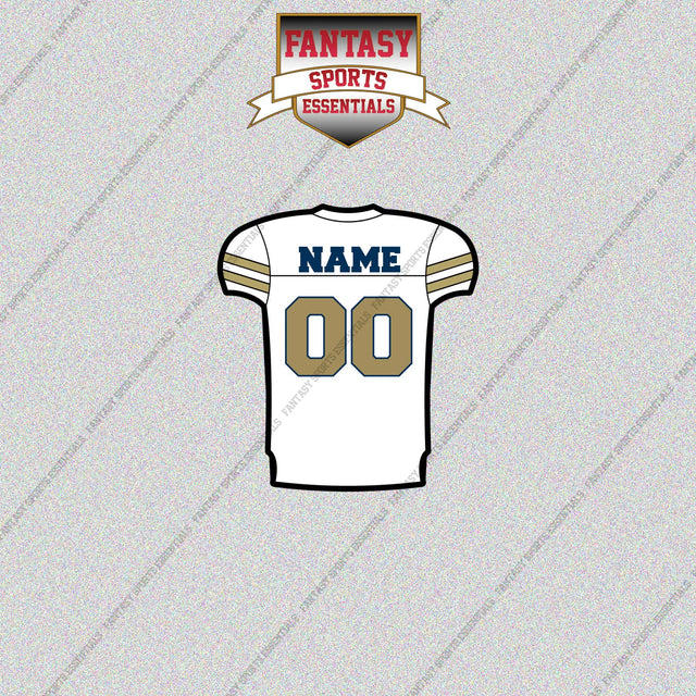 Georgia Tech Yellow Jackets Football Personalized Home Jersey Glossy Stickers