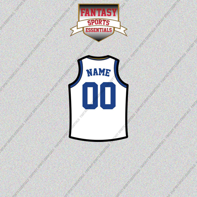 Golden State Warriors Personalized Current Away Jersey Glossy Stickers