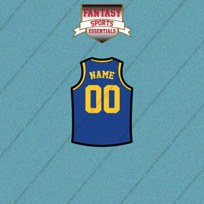 Golden State Warriors Personalized Current Home Jersey Car Decals