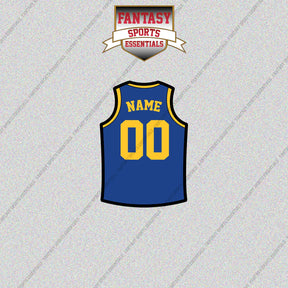 Golden State Warriors Personalized Current Home Jersey Glossy Stickers