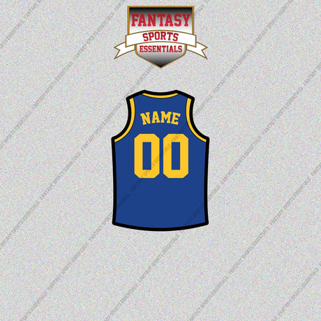 Golden State Warriors Personalized Current Home Jersey Glossy Stickers