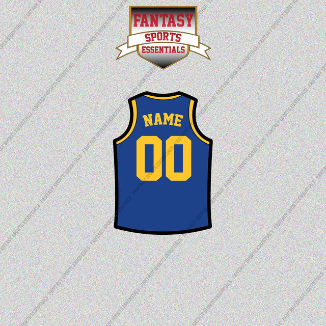 Golden State Warriors Personalized Current Home Jersey Glossy Stickers