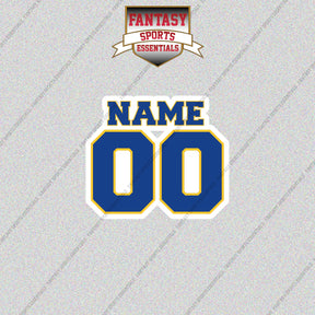 Golden State Warriors Personalized Current Name and Number Glossy Stickers