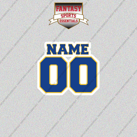 Golden State Warriors Personalized Current Name and Number Glossy Stickers