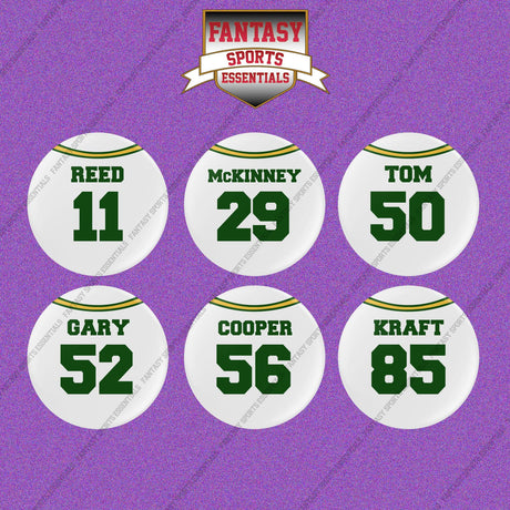 Green Bay Packers 2025 Away Jersey Button Pins (Choose Your Player) Page 2
