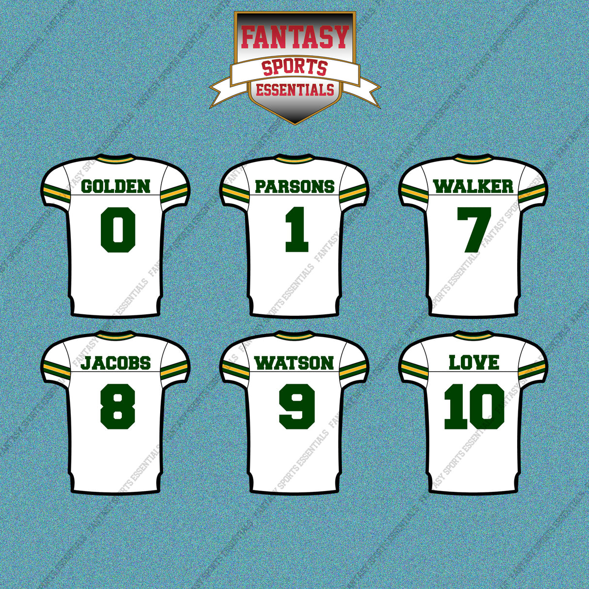 Green Bay Packers 2025 Away Jersey Car Decals (Choose Your Player) Page 1
