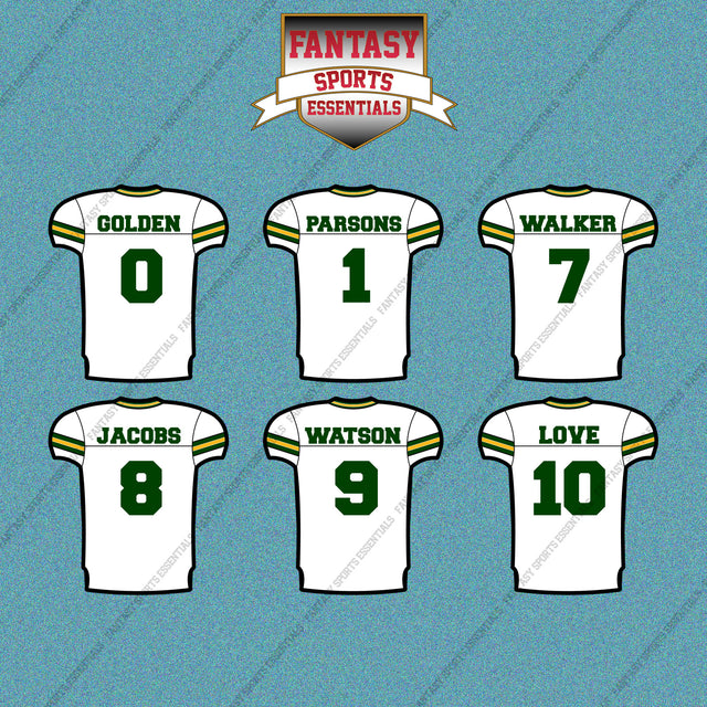 Green Bay Packers 2025 Away Jersey Car Decals (Choose Your Player) Page 1