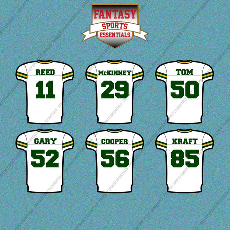Green Bay Packers 2025 Away Jersey Car Decals (Choose Your Player) Page 2