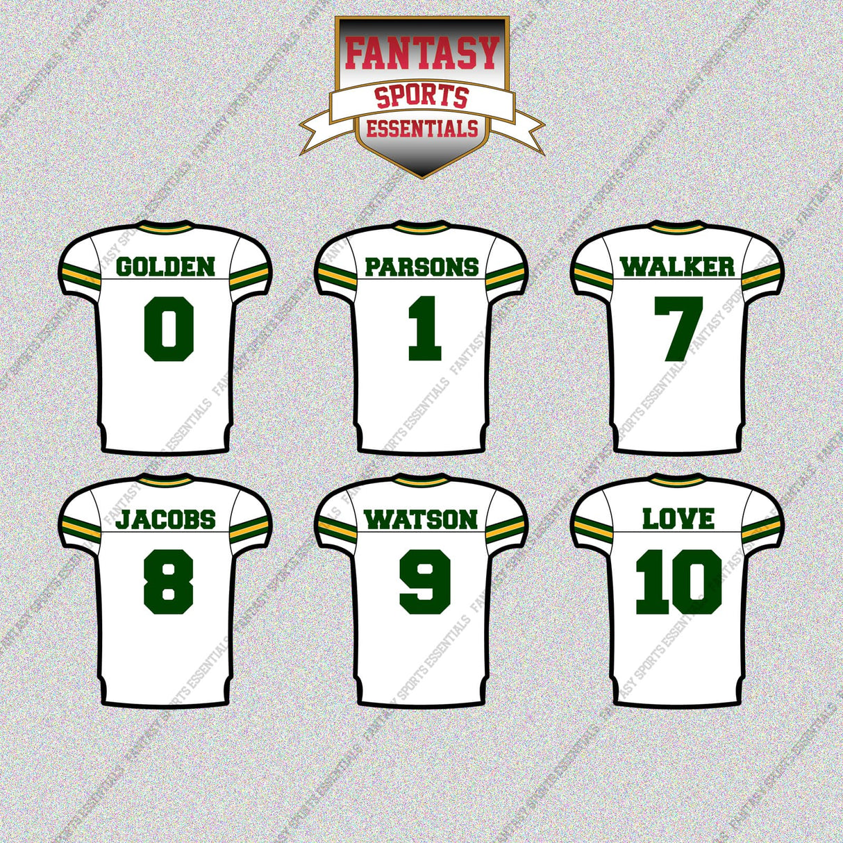 Green Bay Packers 2025 Away Jersey Glossy Stickers (Choose Your Player) Page 1