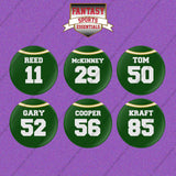 Green Bay Packers 2025 Home Jersey Button Pins (Choose Your Player) Page 2
