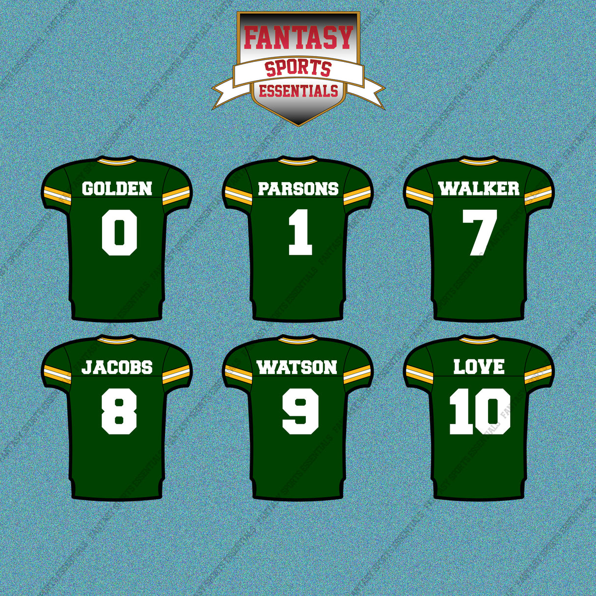 Green Bay Packers 2025 Home Jersey Car Decals (Choose Your Player) Page 1