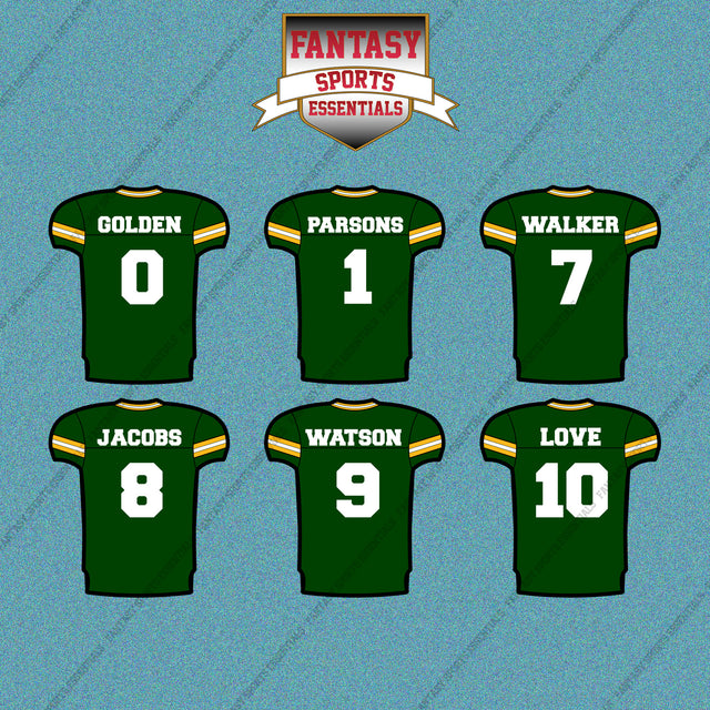 Green Bay Packers 2025 Home Jersey Car Decals (Choose Your Player) Page 1