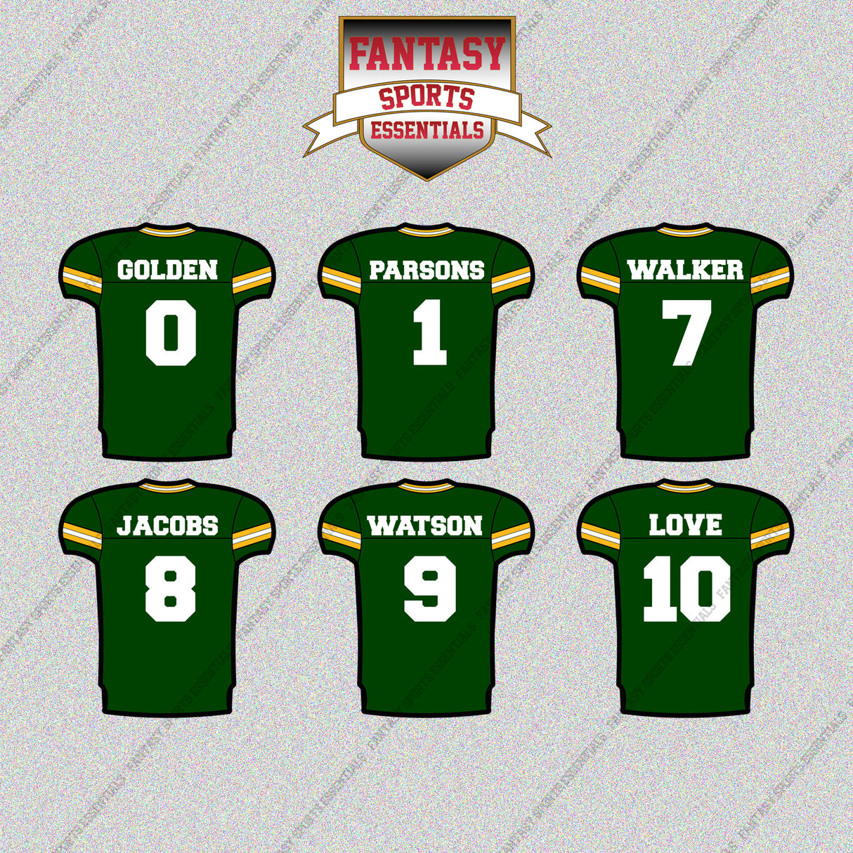 Green Bay Packers 2025 Home Jersey Glossy Stickers (Choose Your Player) Page 1